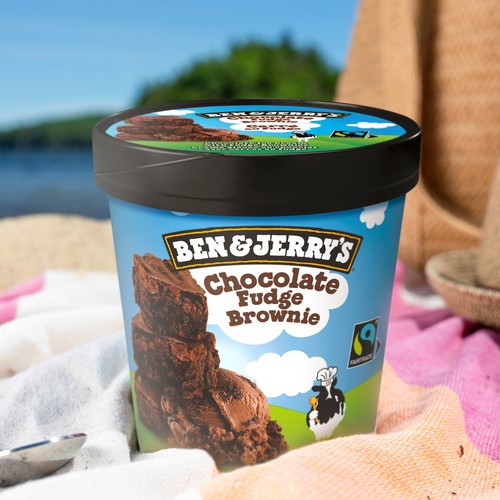 Ben & Jerry's Ice Cream Chocolate Fudge Brownie Fairtrade Ingredients 473 ml