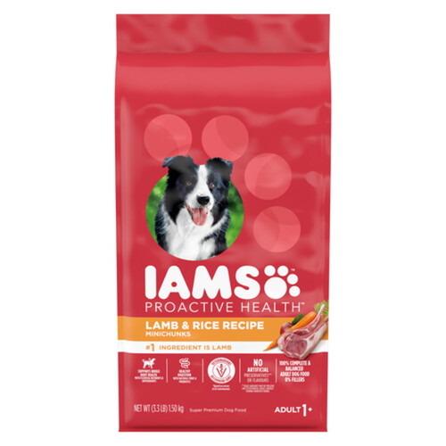 Iams Proactive Health Adult Dry Dog Food Minichunks Lamb & Rice 1.5 kg