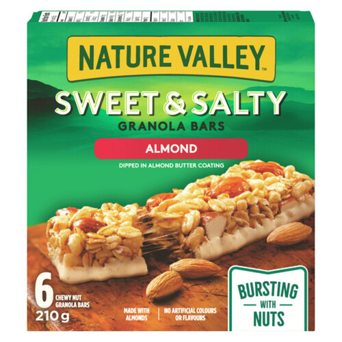 Nature Valley Granola Bars Sweet and Salty Nut Almond 6 bars x 35 g 210 g