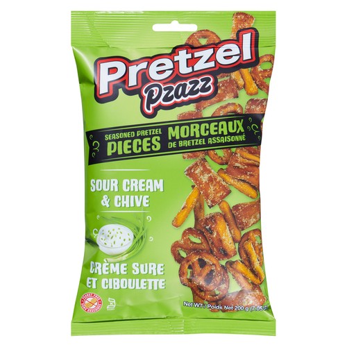 Exclusive Brands Snack Pretzel Pzazz Sour Cream & Chive 200 g