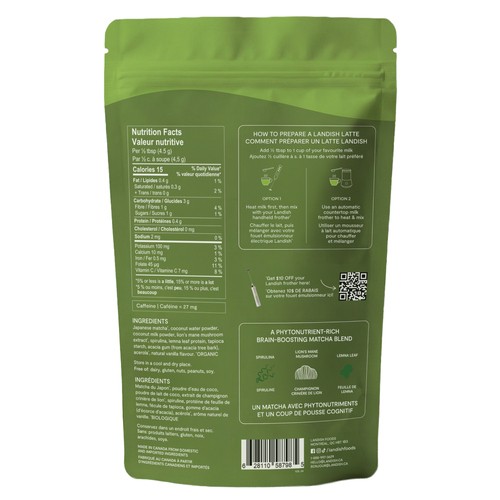 Landish Foods Lions Mane Matcha Latte Mix 135 g