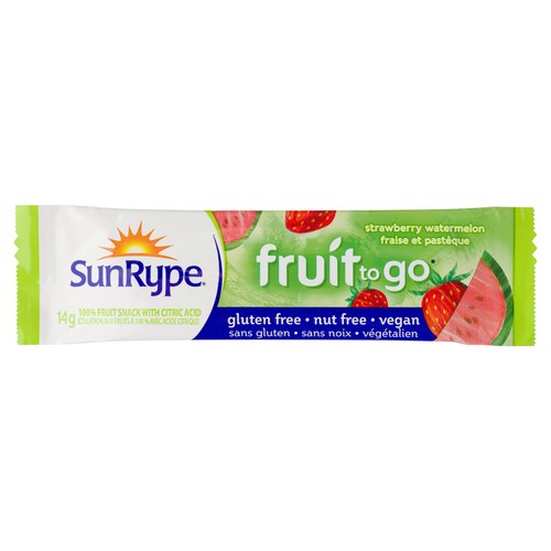 SunRype Gluten-Free Fruit To Go Fruit Bar Strawberry Watermelon 14 g