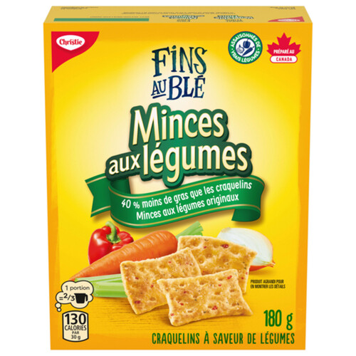 Wheat Thins Vegetable Thins 40% Less Fat Crackers 180 g