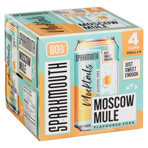 Sparkmouth Alcohol-Free Mocktail Moscow Mule 4 x 355 ml (cans)