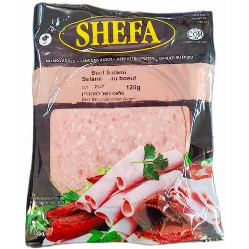 Shefa Kosher For Passover Deli Sliced Salami Beef 125 g