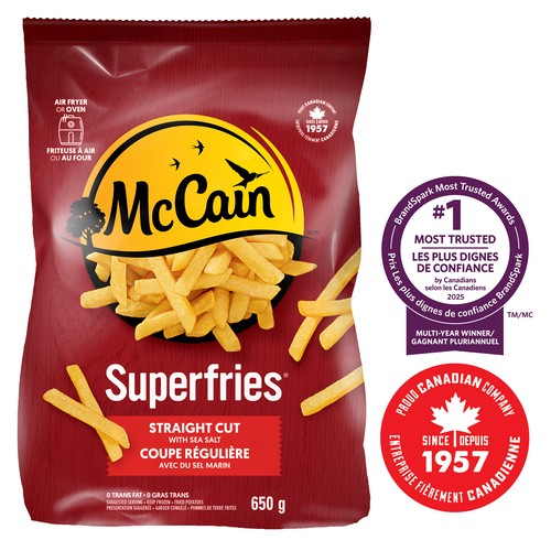 McCain Frozen Superfries Fries Straight Cut 650 g