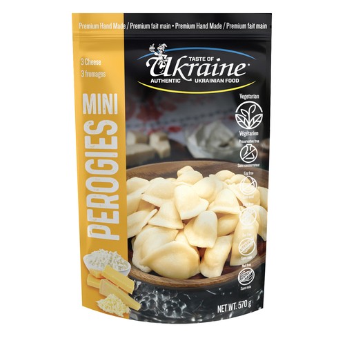 Taste Of Ukraine Frozen Perogies Mini 3 Cheese 625 g