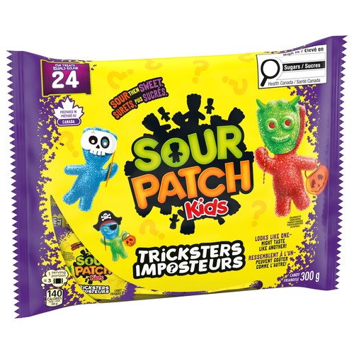 Maynards Sour Patch Kids Tricksters Candy For Halloween 24 Fun Treat Pouches 300 g