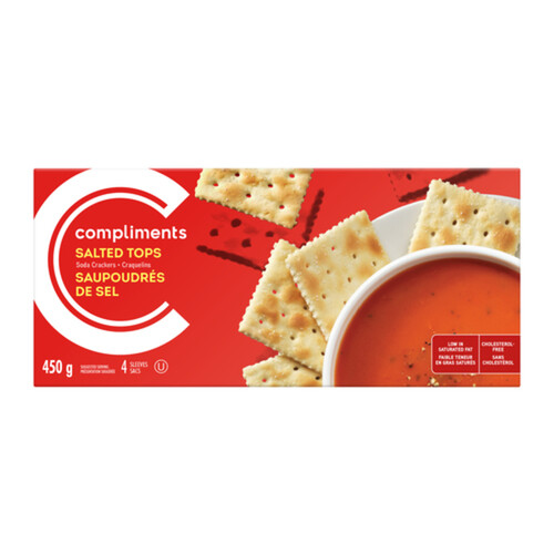Compliments Soda Crackers Salted Top 450 g