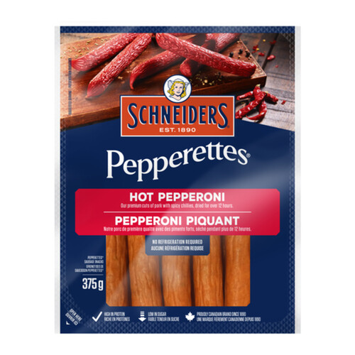 Schneiders Pepperettes Sausage Sticks Hot Pepperoni 375 g