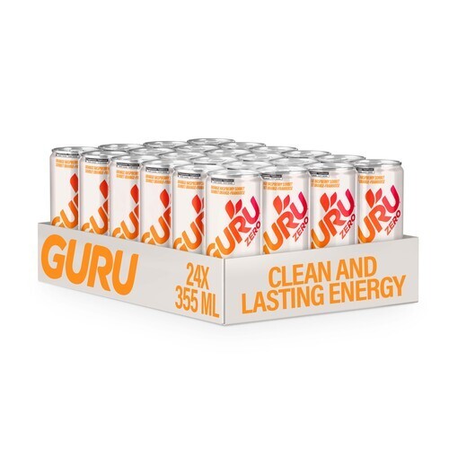 Guru Zero Energy Drink Orange 24 x 355 ml (cans)