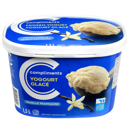 Compliments Frozen Yogurt French Vanilla 1.5 L