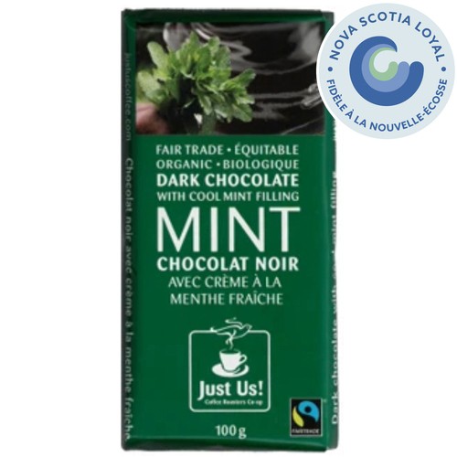 Just Us! Organic Dark Chocolate Bar Cool Mint 100 g
