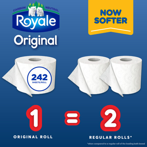 Royale Original Toilet Paper 2-Ply 24 Rolls x 242 Sheets