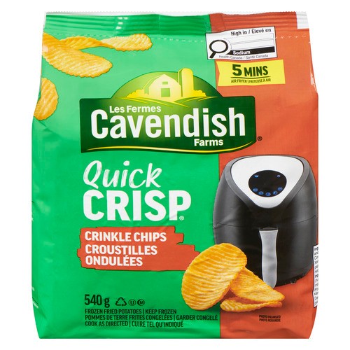 Cavendish Farms Quick Crisp Frozen Crinkle Chips 540 g