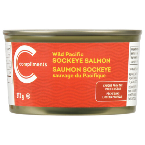 Compliments Sockeye Wild Pacific Salmon 213 g