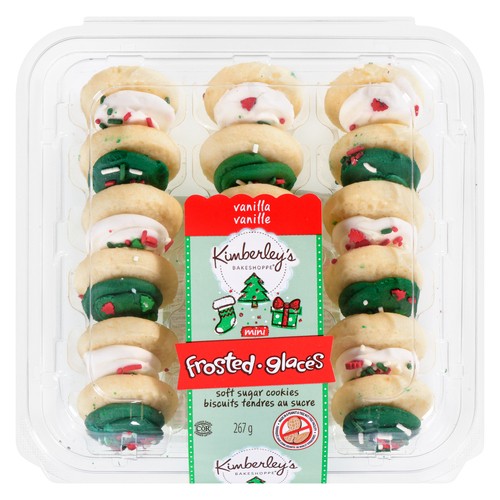 Kimberley's Bakeshoppe Holiday Frosted Cookies Mini 267 g (frozen)