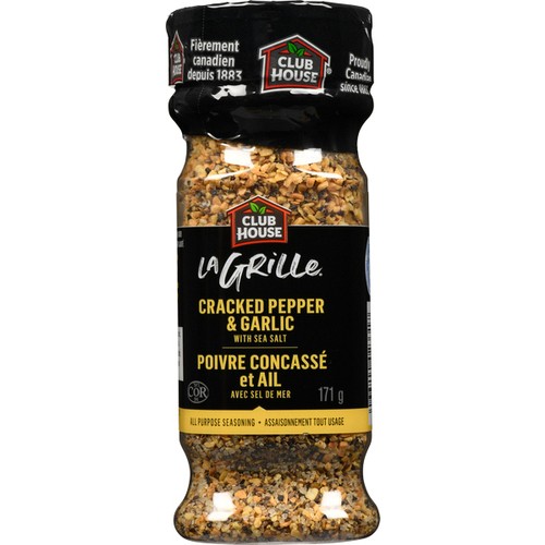Club House La Grille Seasoning Cracked Pepper & Garlic With Sea Salt 171 g