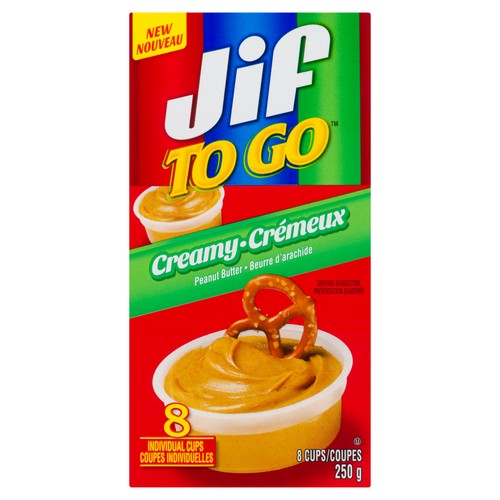 JIF to Go Peanut Butter Creamy 8 PK 250 g