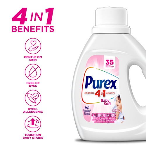 Purex Baby Soft Liquid Laundry Detergents 1.17 L