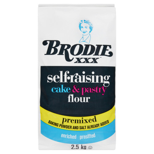 Brodie XXX  Self Raising Cake & Pastry  Flour Premixed 2.5kg