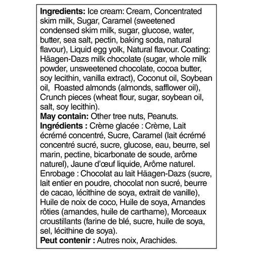 Häagen-Dazs Ice Cream Bars Caramel Almond Crunch 3 x 88 ml