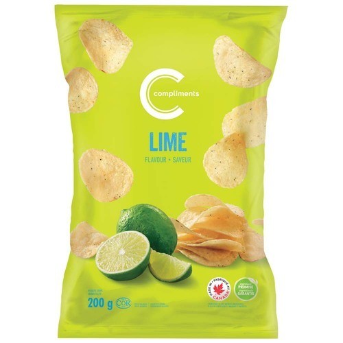 Compliments Potato Chips Lime 200 g