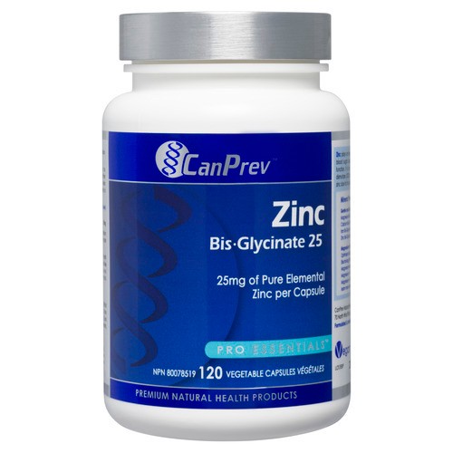 CanPrev Pro Essentials Zinc Bis-Glycinate 25mg 120 Count
