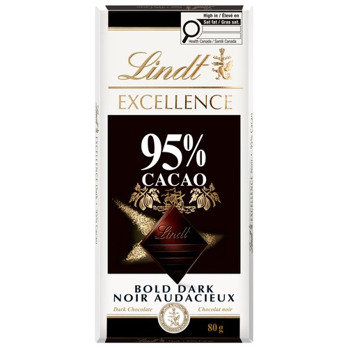Lindt Excellence Dark Chocolate Bar 95% Cacao 80 g