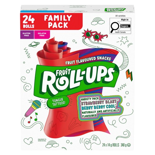 Betty Crocker Fruit Roll-Ups Fruit Flavoured Snacks Variety Pack 24 x 14 g