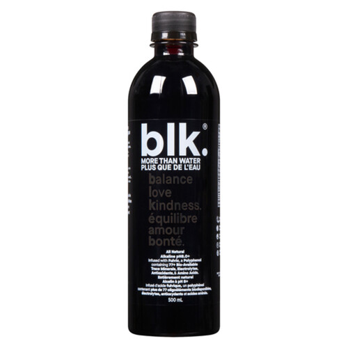 Blk Alkaline Water With Fulvic Trace Mineral Enriched 500 ml (bottle)