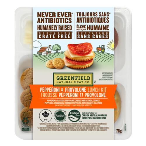 Greenfield Natural Meat Co. Pepperoni Stacker RWA Lunch Kit 78 g