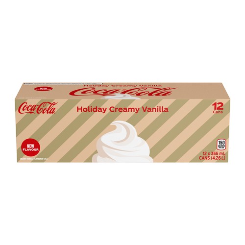 Coca-Cola Soda Holiday Creamy Vanilla 12 x 355 ml (cans)