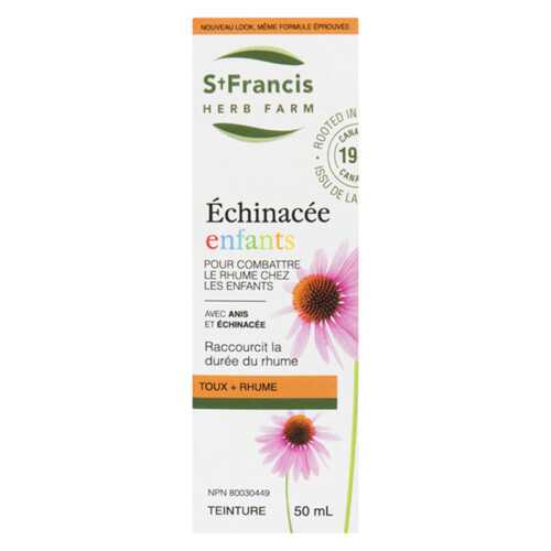 St. Francis Herb Farm Herbal Remedies Fighting Colds Tincture Echinacea Plus Kids 50 ml