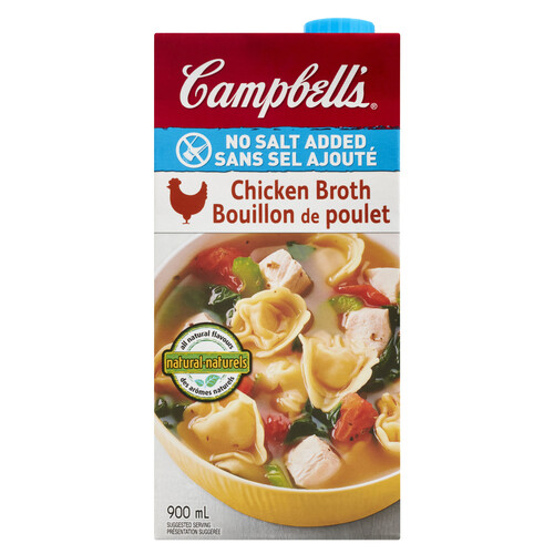 Campbell's No Salt Added Ready To Use Chicken Broth - Campbell Company of  Canada