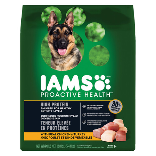 IAMS Proactive Health Adult Dry Dog Food High Protein Chicken & Turkey 5.44 kg