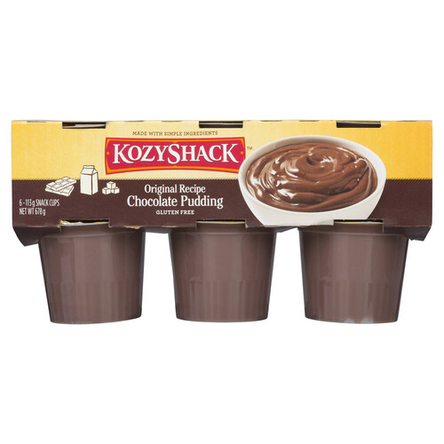 Kozy Shack Gluten-Free Pudding Chocolate 6 x 113 g