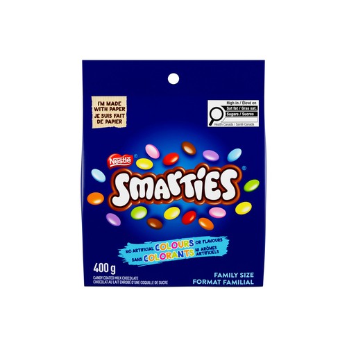 Smarties Candy Coated Milk Chocolate Family Pouch 400 g