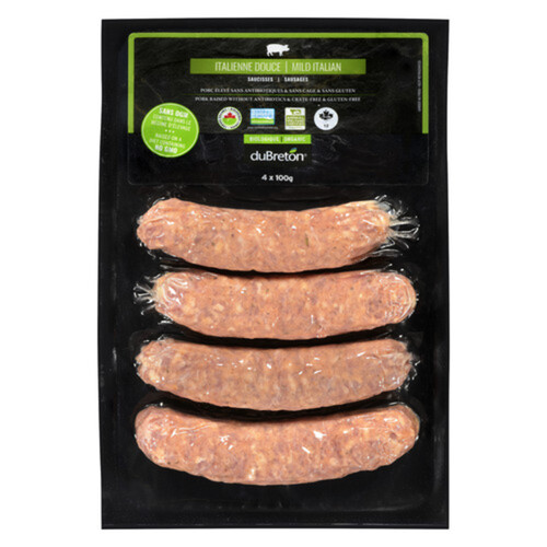 Dubreton Organic Sausage Italian Mild 400 g