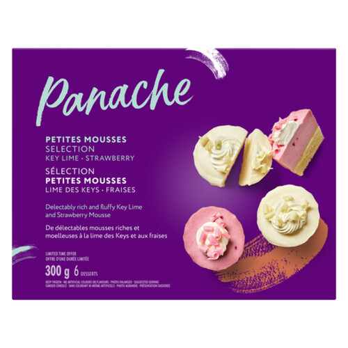 Panache Frozen Petites Mousse Key Lime And Strawberry 6 Pack 300 g