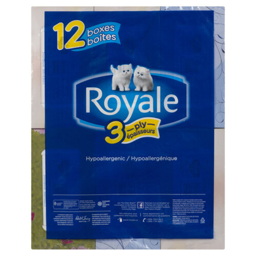 Royale Facial Tissue 3 Ply 88 Sheets x 12 Boxes
