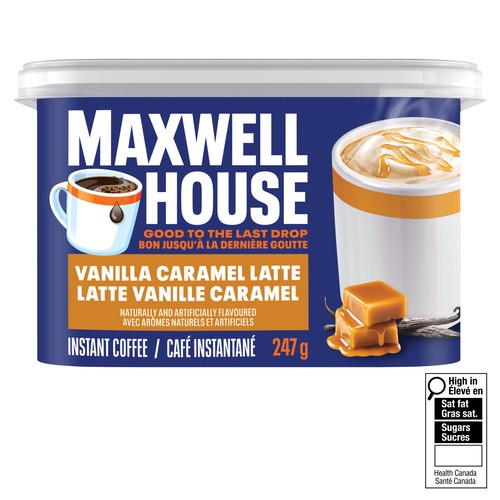 Maxwell House Instant Coffee Beverage Mix Vanilla Caramel Latte 247 g