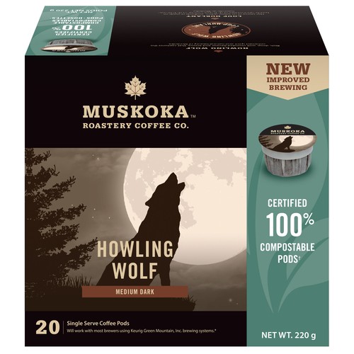 Muskoka Roastery Coffee Co Coffee Pods Howling Wolf 20 K-Cups 220 g