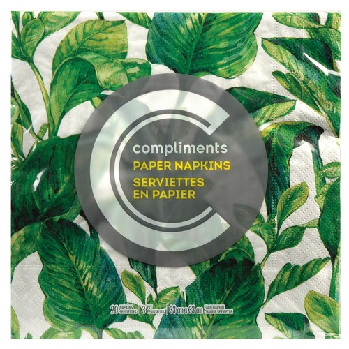 Compliments Summer Paper Napkins 3-Ply 20 Sheets