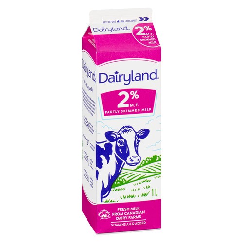 Dairyland 2% Milk Partly Skimmed 1 L