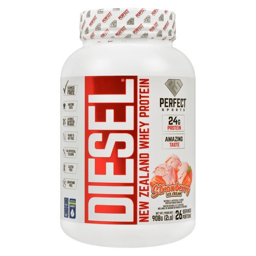 Perfect Sports Diesel Whey Protein Powder Strawberry Ice Cream 908 g