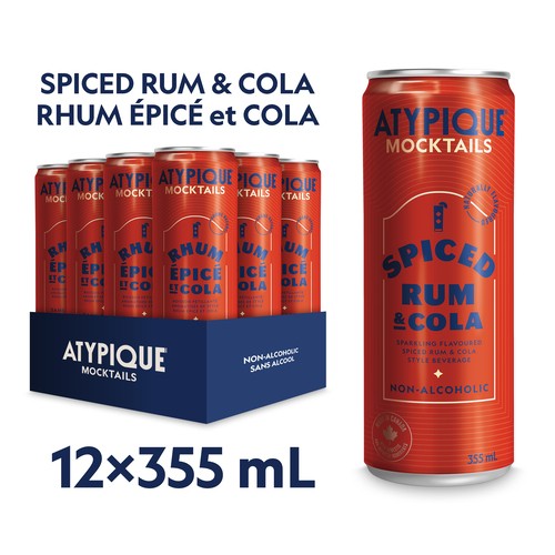 Atypique Non-Alcoholic Mocktail Spiced Rum & Cola 355 ml (can)