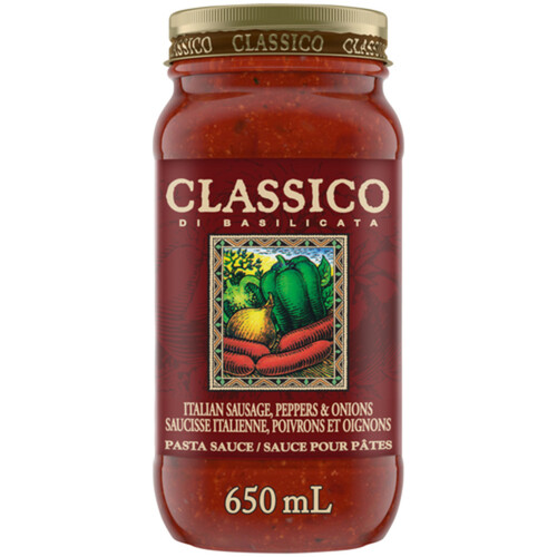 Classico Pasta Sauce Italian Sausage Peppers & Onions 600-650 ml