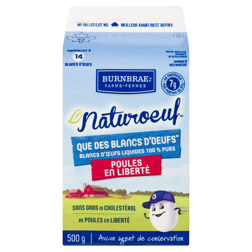 Burnbrae Farms Naturegg Simply Egg Whites Free Run 500 g