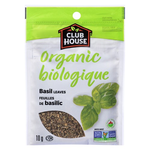 Club House Organic Basil Leaves Bag 10 g